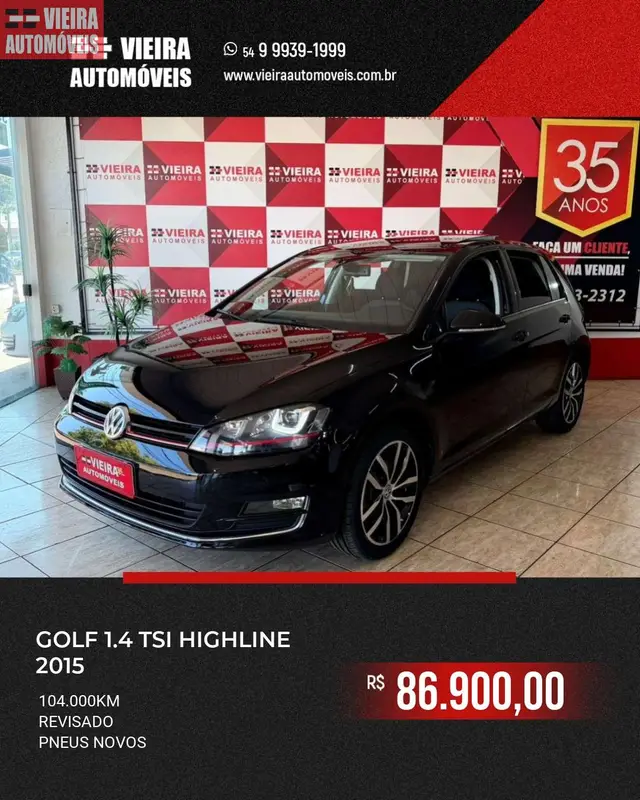 Carro Volkswagen Golf 2015 1.4 TSi Highline (Aut)