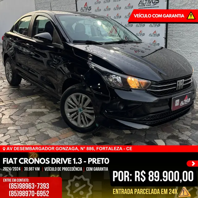 Carro Fiat Cronos 2024 Drive 1.3
