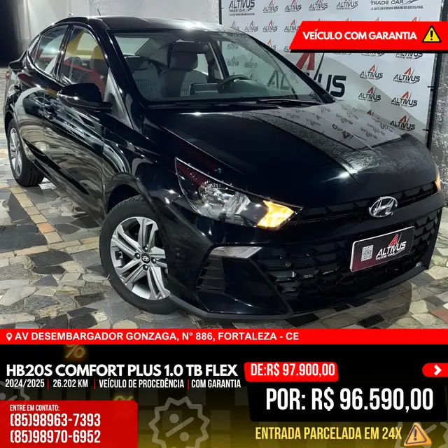 Carro Hyundai HB20S 2025 Comfort Plus 1.0 Turbo (Aut.)