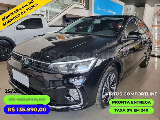 Carro Volkswagen Virtus 2026 Comfortline 200 TSI