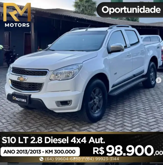 Carro Chevrolet S10 Cabine Dupla 2013 S10 2.8 CTDI LT 4WD (Cabine Dupla)