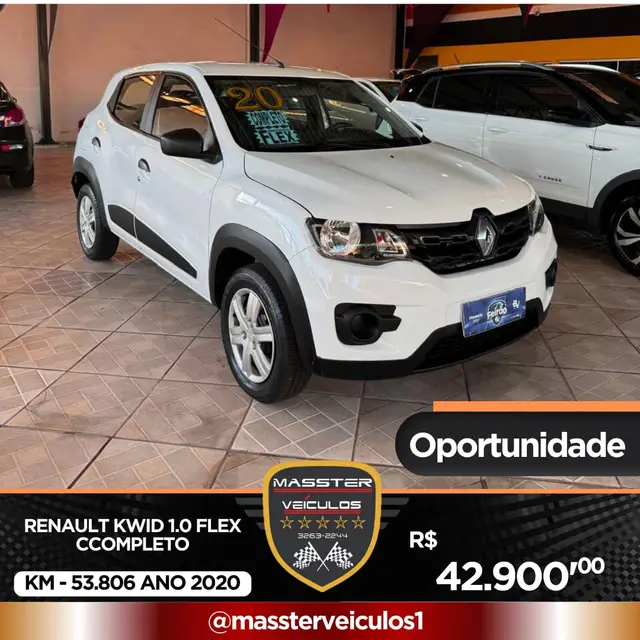 Carro Renault Kwid 2020 Zen 1.0 12v SCe (Flex)