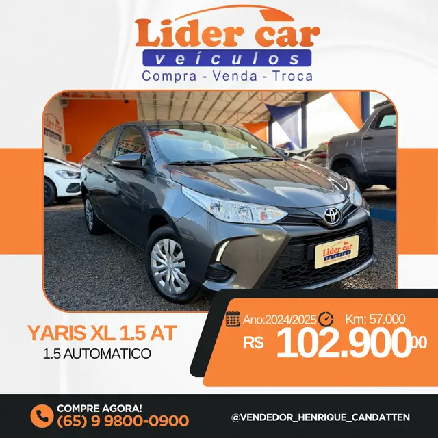 Carro Toyota Yaris 2025 XL 1.5 (Flex) (Aut)