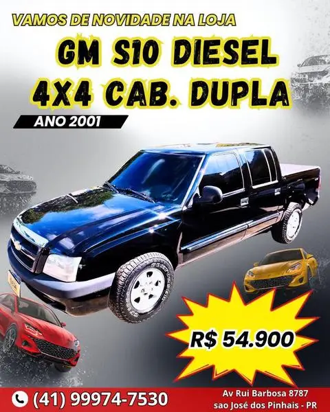 Carro Chevrolet S10 Cabine Dupla 2001 S10 Luxe 4x4 2.8 (Cab Dupla)