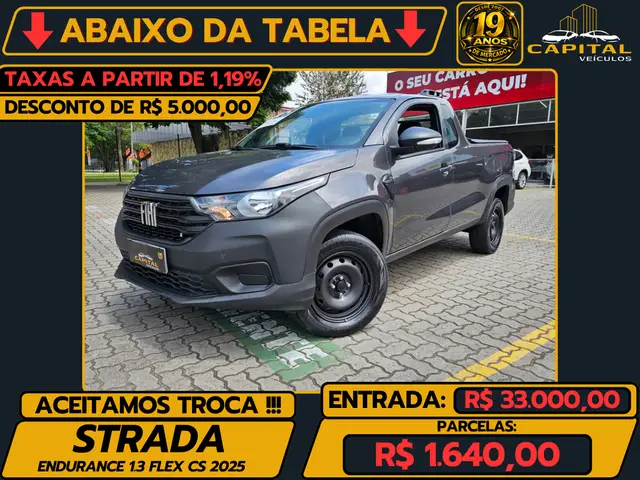 Carro Fiat Strada 2025 Endurance 1.3 Flex 8V CS