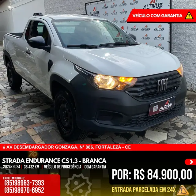 Carro Fiat Strada 2024 Endurance 1.3 Flex 8V CS