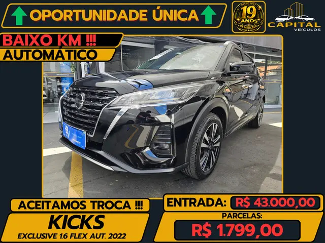 Carro Nissan Kicks 2022 Exclusive 1.6 CVT (Flex)