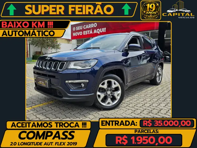 Carro Jeep Compass 2019 2.0 Longitude 4x2 (Aut) (Flex)