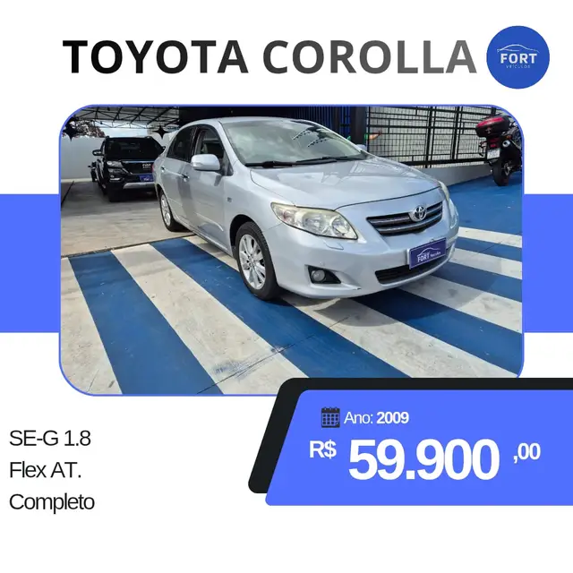 Carro Toyota Corolla 2009 Sedan SEG 1.8 16V (aut)
