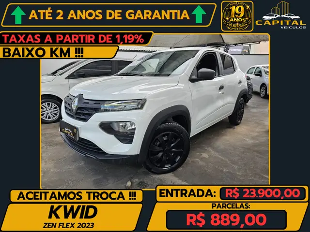 Carro Renault Kwid 2023 Zen 1.0 12v SCe (Flex)