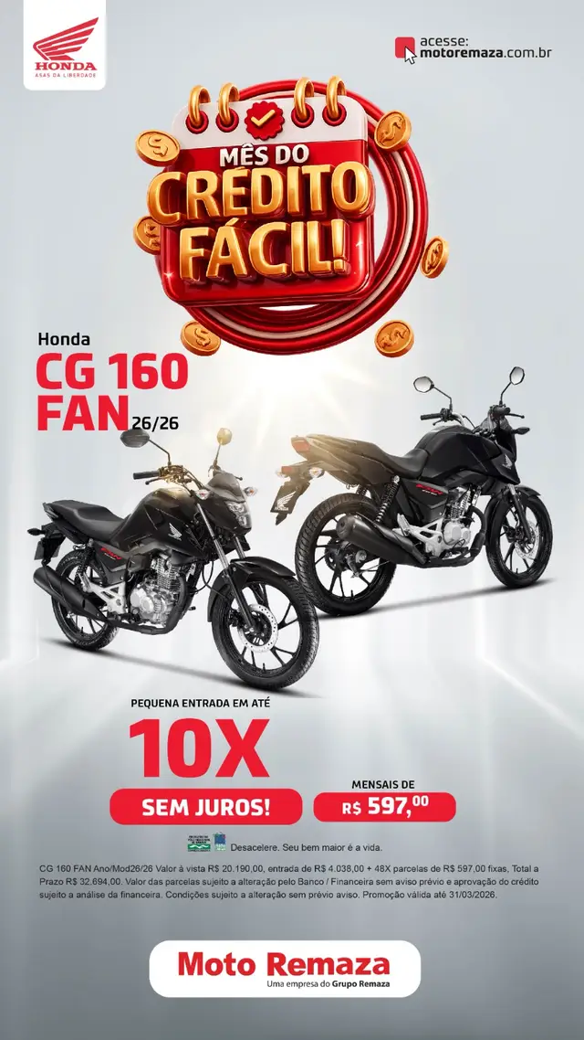 Moto Honda CG 160 2026 Fan