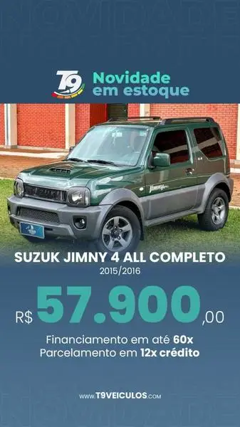 Carro Suzuki Jimny 2016 1.3 4WD 4Sun