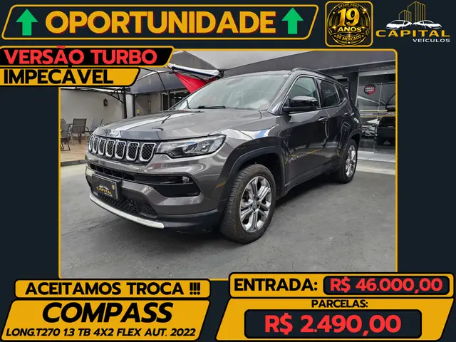 Carro Jeep Compass 2022 Longitude 1.3 T270 (Aut) (Flex)