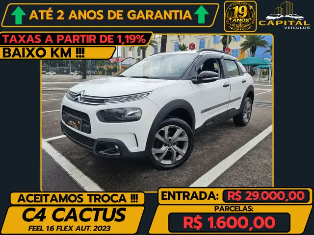 Carro Citroën C4 Cactus 2023 1.6 Feel (Aut) (Flex)