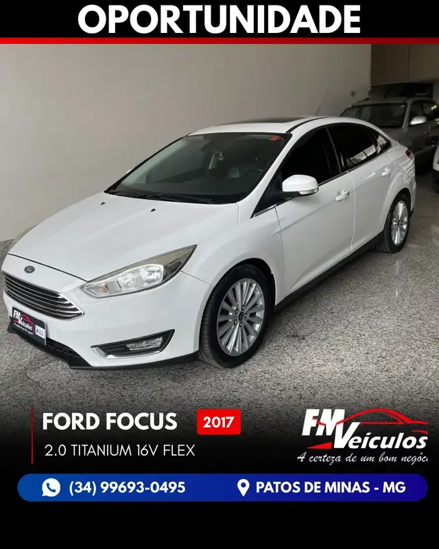 Carro Ford Focus Sedan 2017 Titanium 2.0 PowerShift