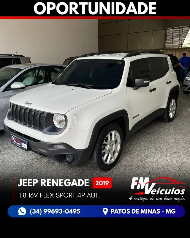Carro Jeep Renegade 2019 Sport 1.8 4x2 (Aut) (Flex)