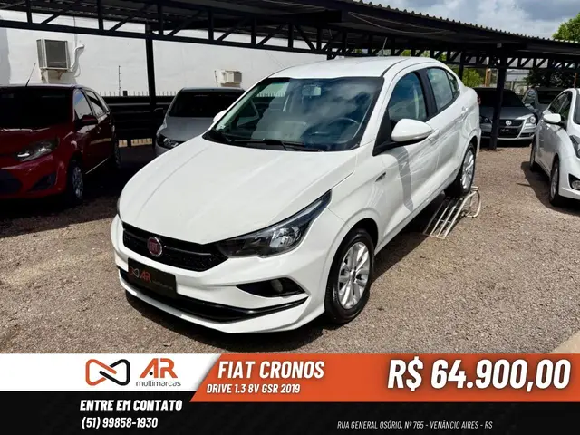 Carro Fiat Cronos 2019 1.3 Drive Firefly GSR (Flex)