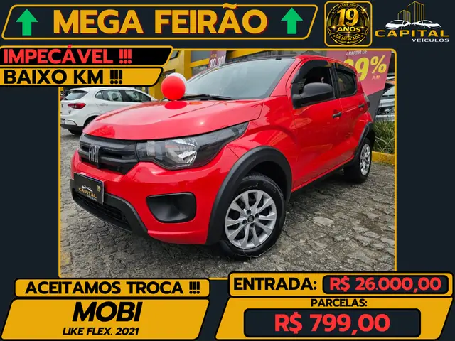 Carro Fiat Mobi 2021 Like 1.0 (Flex)