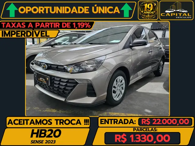Carro Hyundai HB20 2023 Sense 1.0 (Flex)