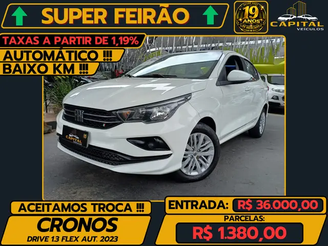 Carro Fiat Cronos 2023 Drive 1.3 (Flex) AT