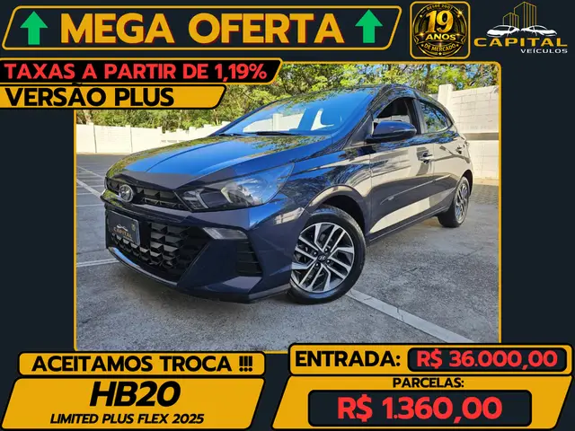 Carro Hyundai HB20 2025 Limited Plus 1.0 (Mec.)