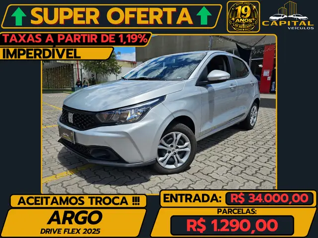 Carro Fiat Argo 2025 Drive 1.0