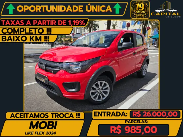 Carro Fiat Mobi 2024 Like 1.0