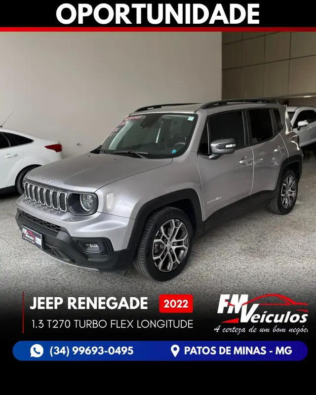 Carro Jeep Renegade 2022 Longitude 1.3 Turbo 4x2