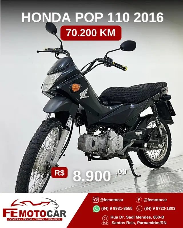 Moto Honda Pop 110i 2016 110i