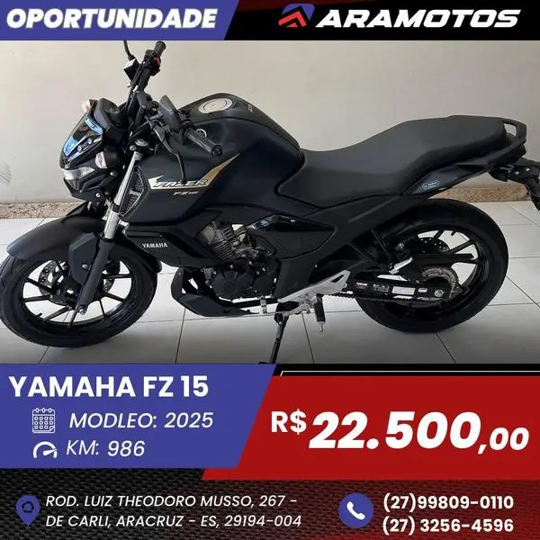 Moto Yamaha Fazer FZ15 2025 Connected