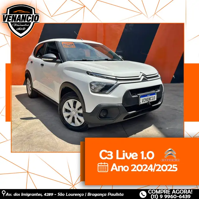 Carro Citroën C3 2025 Live Pack 1.0