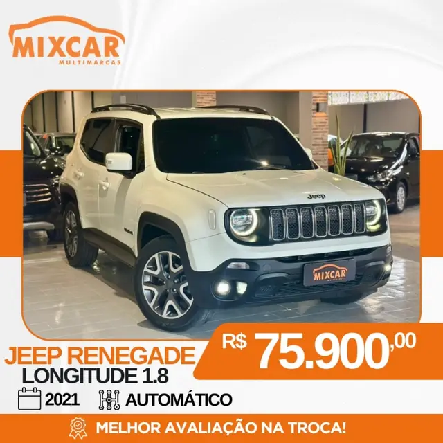 Carro Jeep Renegade 2021 Longitude 1.8 4x2 (Aut) (Flex)