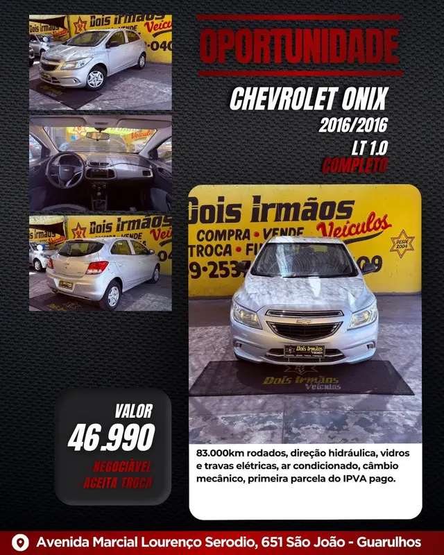 Carro Chevrolet Onix 2016 1.0 LS SPE/4