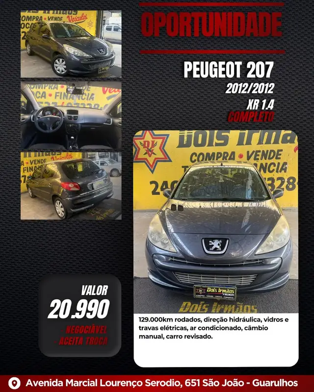 Carro Peugeot 207 2012 Hatch XR 1.4 8V (flex) 4p