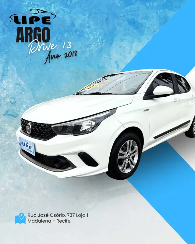 Carro Fiat Argo 2018 Drive 1.3 Firefly (Flex)