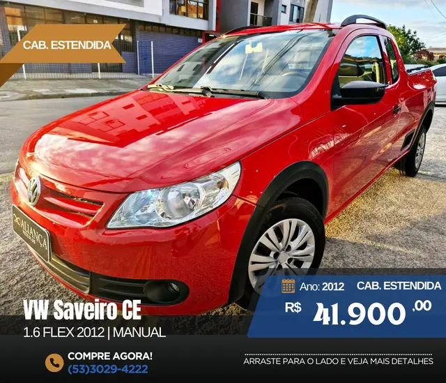 Carro Volkswagen Saveiro 2012 1.6  (Flex) (cab. estendida)