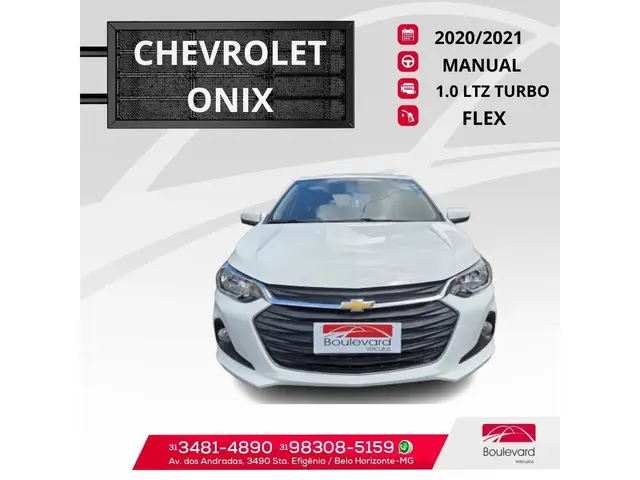 Carro Chevrolet Onix 2021 LTZ 1.0 Turbo (Flex)
