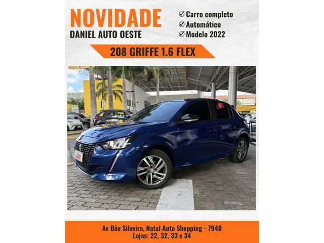 Carro Peugeot 208 2022 Griffe 1.6 (Flex) (Aut)
