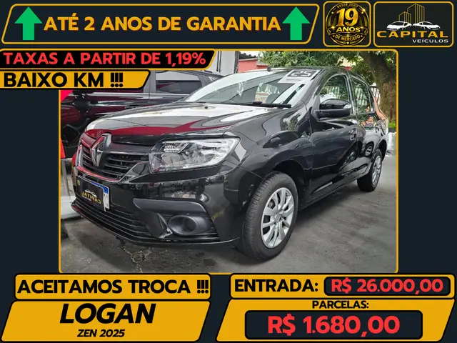Carro Renault Logan 2025 Zen 1.0