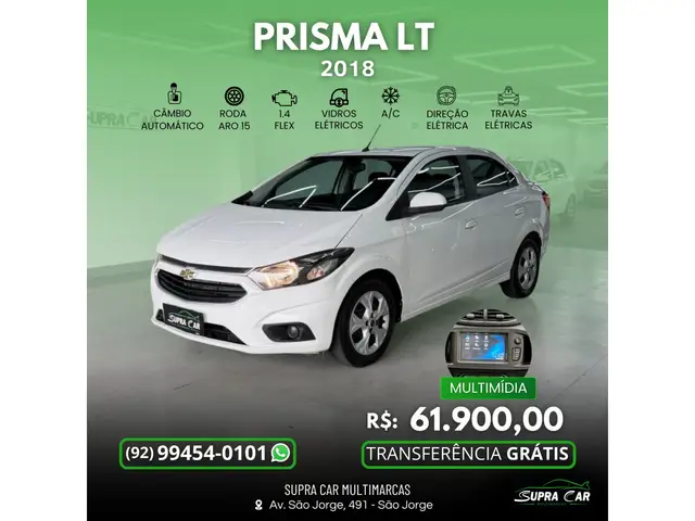 Carro Chevrolet Prisma 2018 1.4 LT SPE/4 (Aut)
