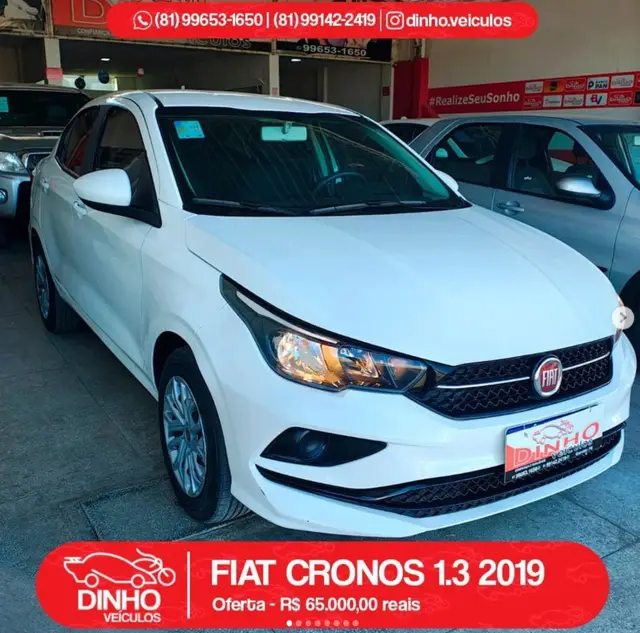 Carro Fiat Cronos 2019 1.3 Firefly (Flex)