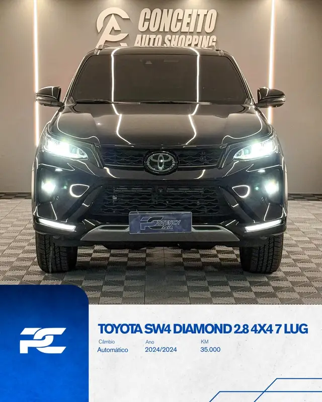 Carro Toyota Hilux SW4 2024 SRX Plat. 4x4 2.8 TB Diesel Automatico.