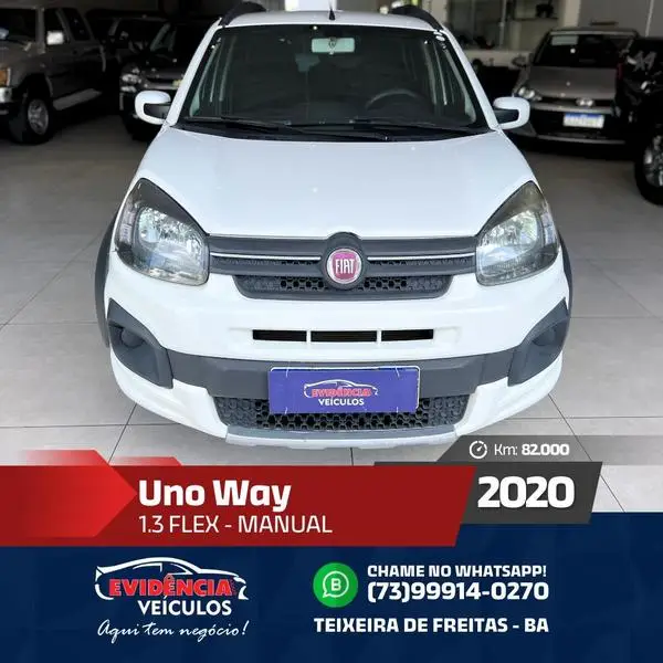 Carro Fiat Uno 2020 Way 1.3 Firefly (Flex)