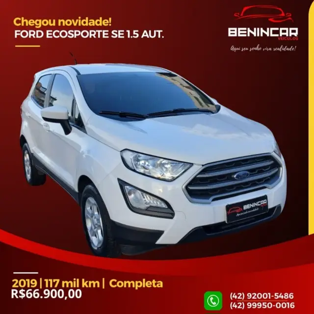 Carro Ford EcoSport 2019 Ecosport SE Direct 1.5 (Aut) (Flex)