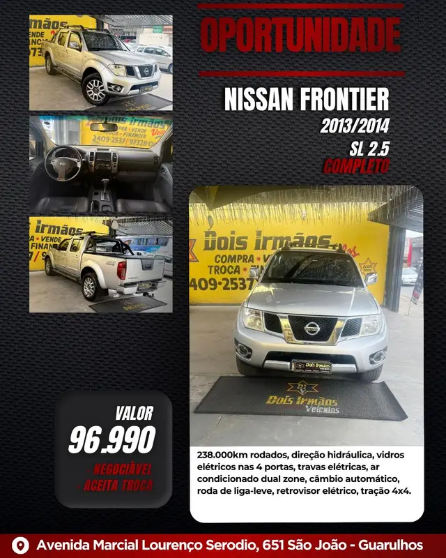 Carro Nissan Frontier 2014 2.5 TD CD 4x4 SL (Aut)