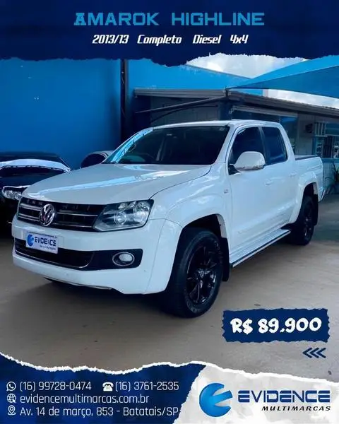 Carro Volkswagen Amarok 2013 2.0 CD 4x4 TDi Highline (Aut)