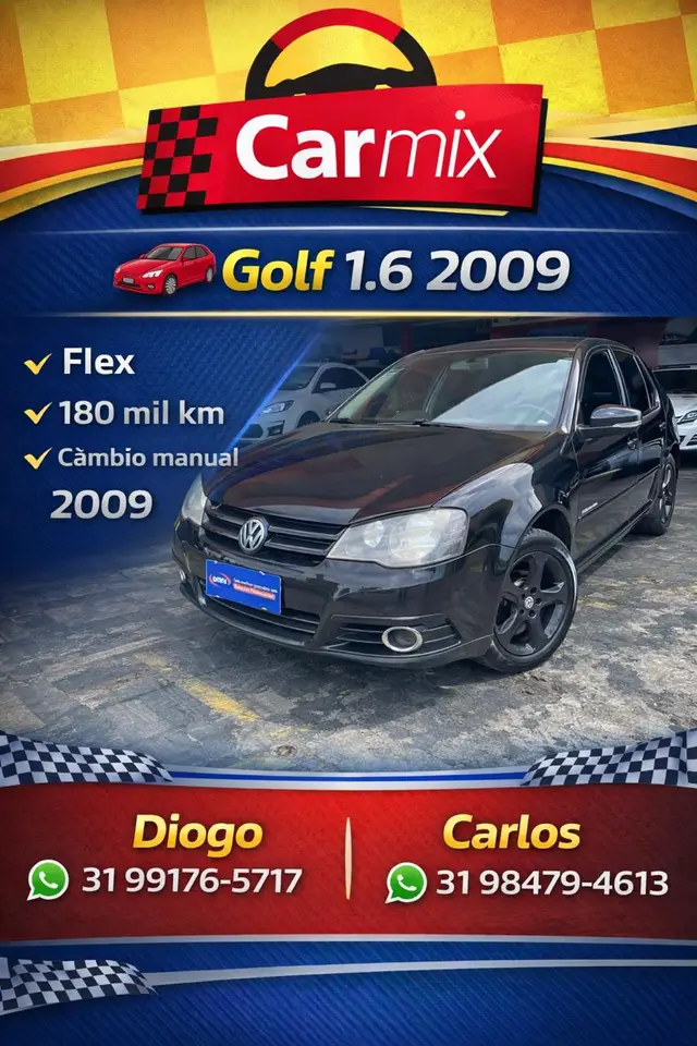 Carro Volkswagen Golf 2009 Sportline 1.6 (Flex)