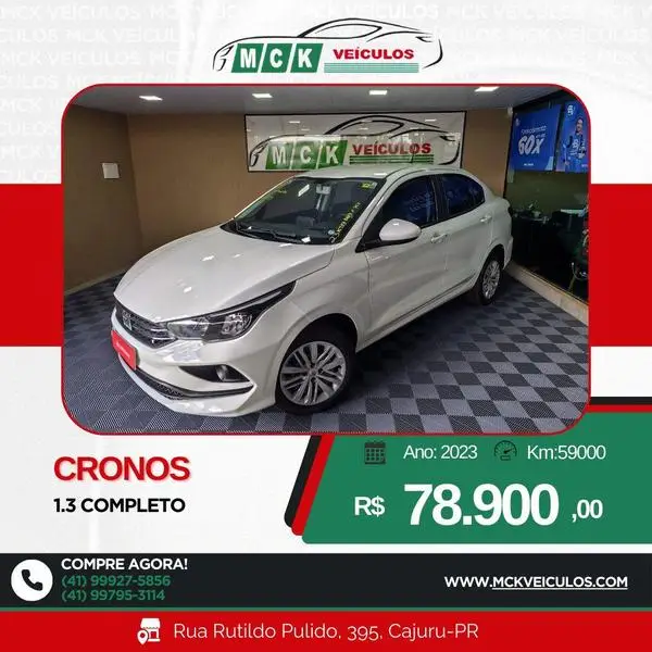 Carro Fiat Cronos 2023 Drive 1.3 (Flex) AT