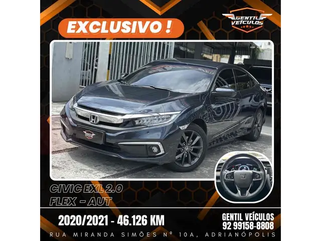 Carro Honda Civic 2021 EXL 2.0 i-VTEC CVT