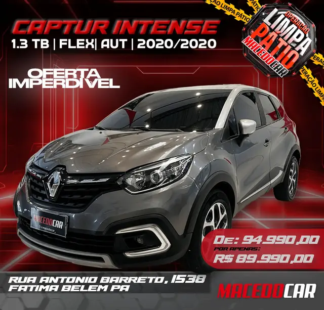 Carro Renault Captur 2022 Intense 1.3 Turbo CVT